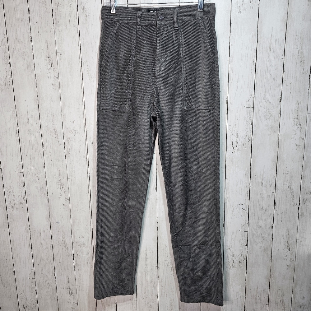 ASOS Design Men's Gray Size 30 X 34 Corduroy 100% Cotton Pants Pockets.